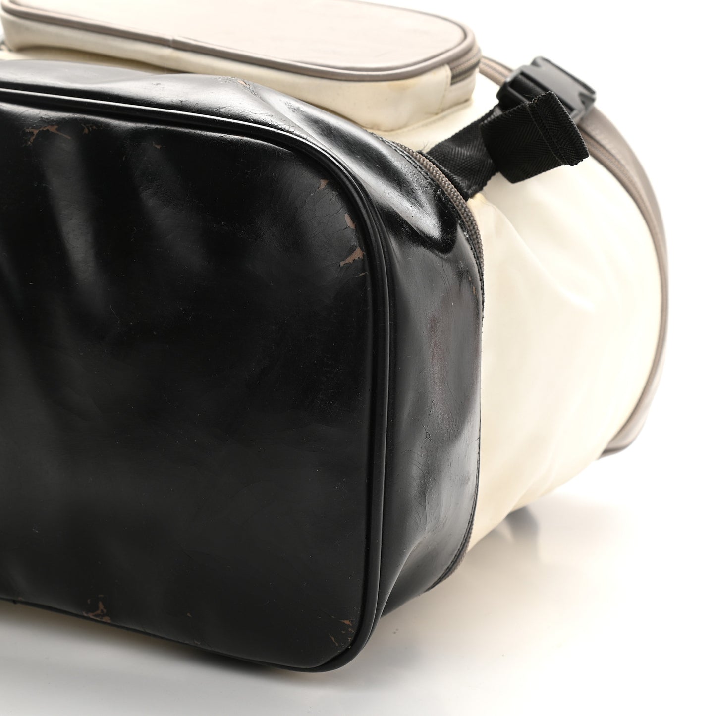Nylon Sports Backpack Black White