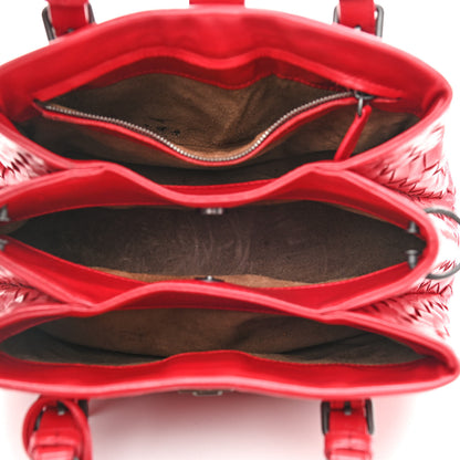 Bottega Veneta Calfskin Intrecciato Mini Roma Red 5 of 11