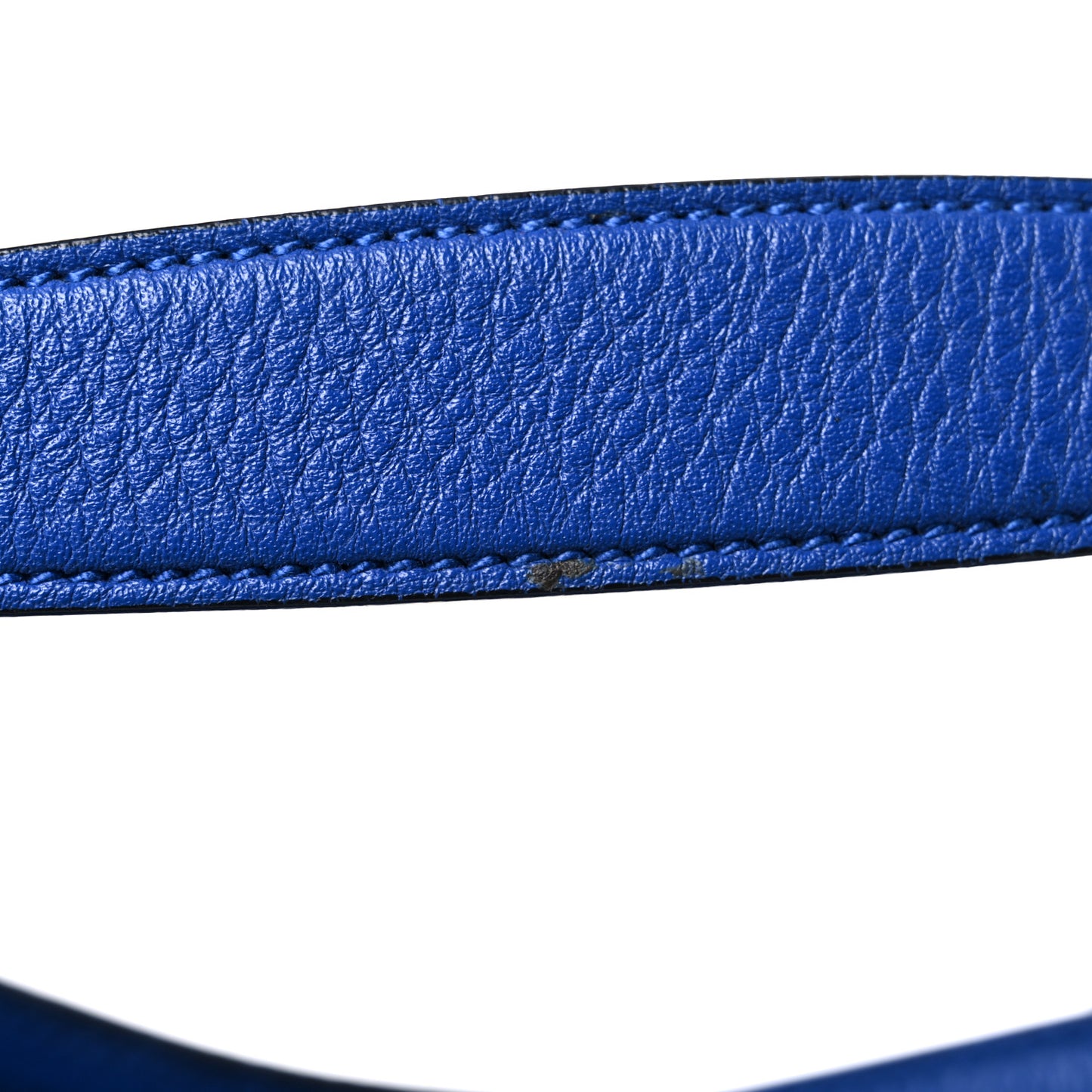 Vitello Daino Side Pocket Hobo Azzurro