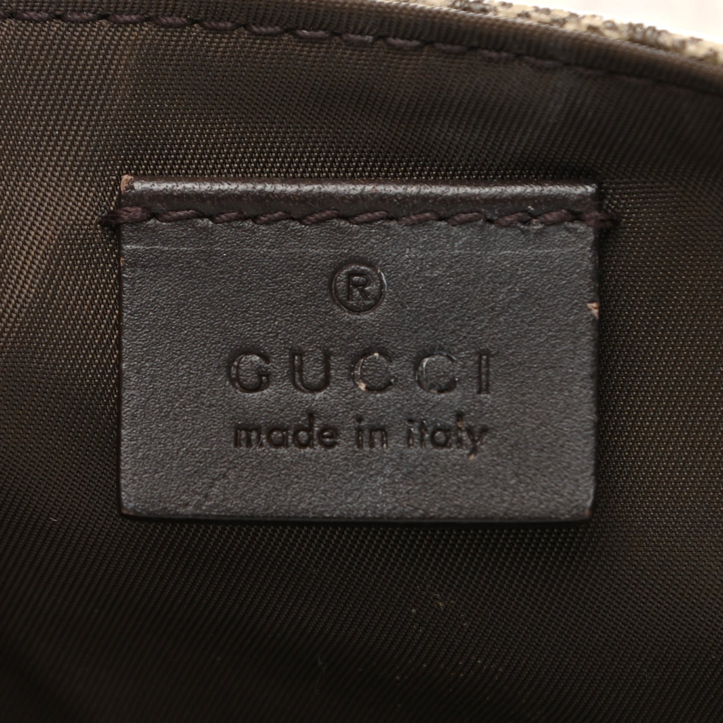 GG Plus Monogram Messenger Diaper Bag Dark Brown