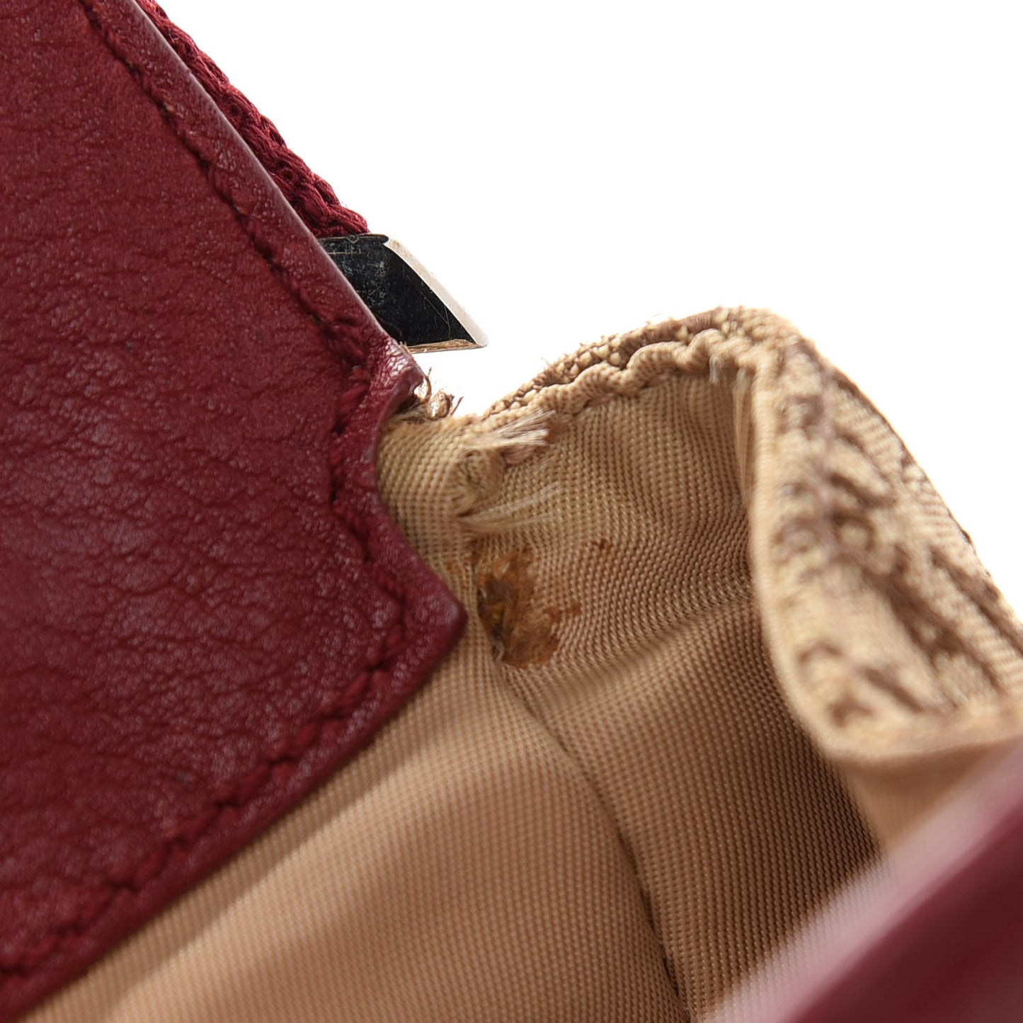 Monogram Street Chic Shoulder Bag Beige Red