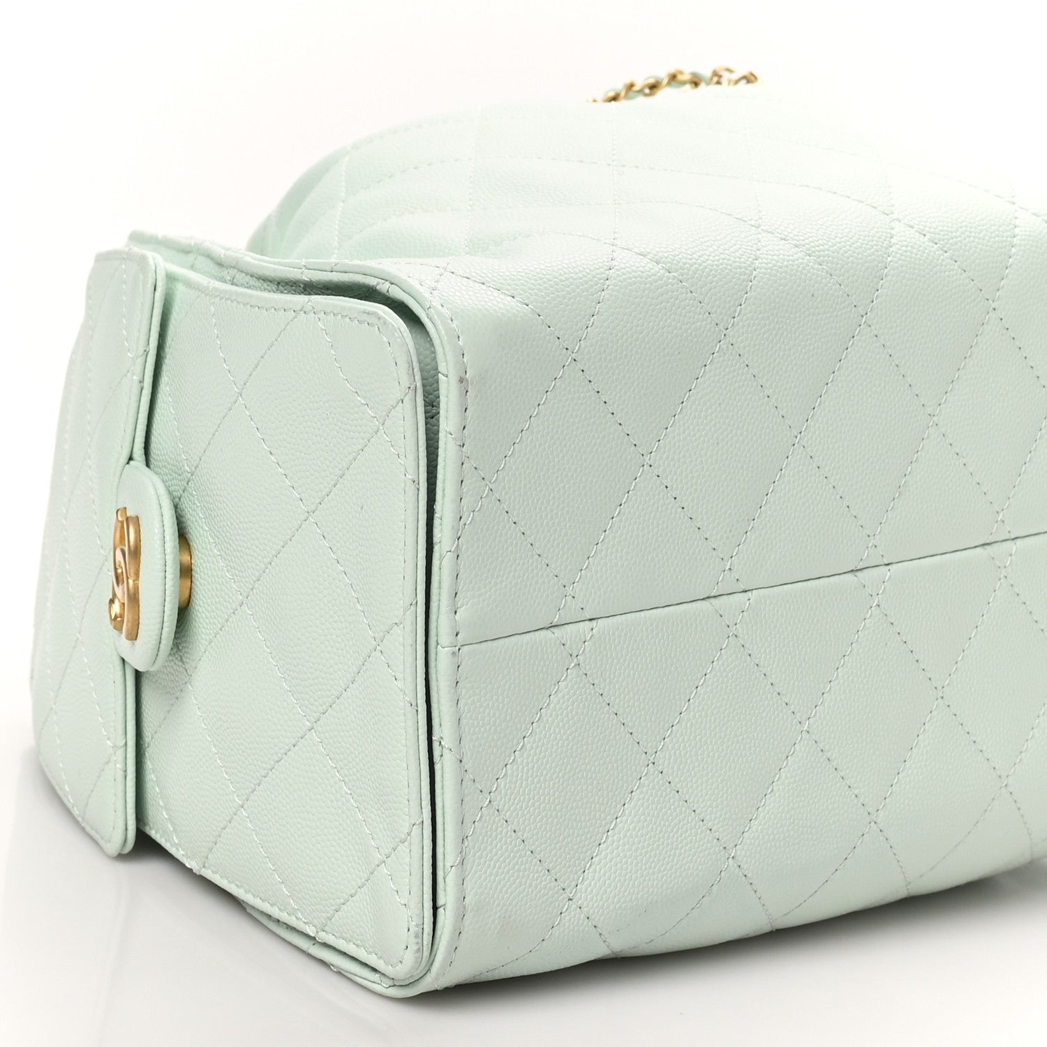 Chanel Caviar Quilted Small Chanel 25 Handbag Light Green 9 of 10