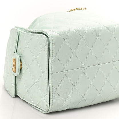 Chanel Caviar Quilted Small Chanel 25 Handbag Light Green 9 of 10