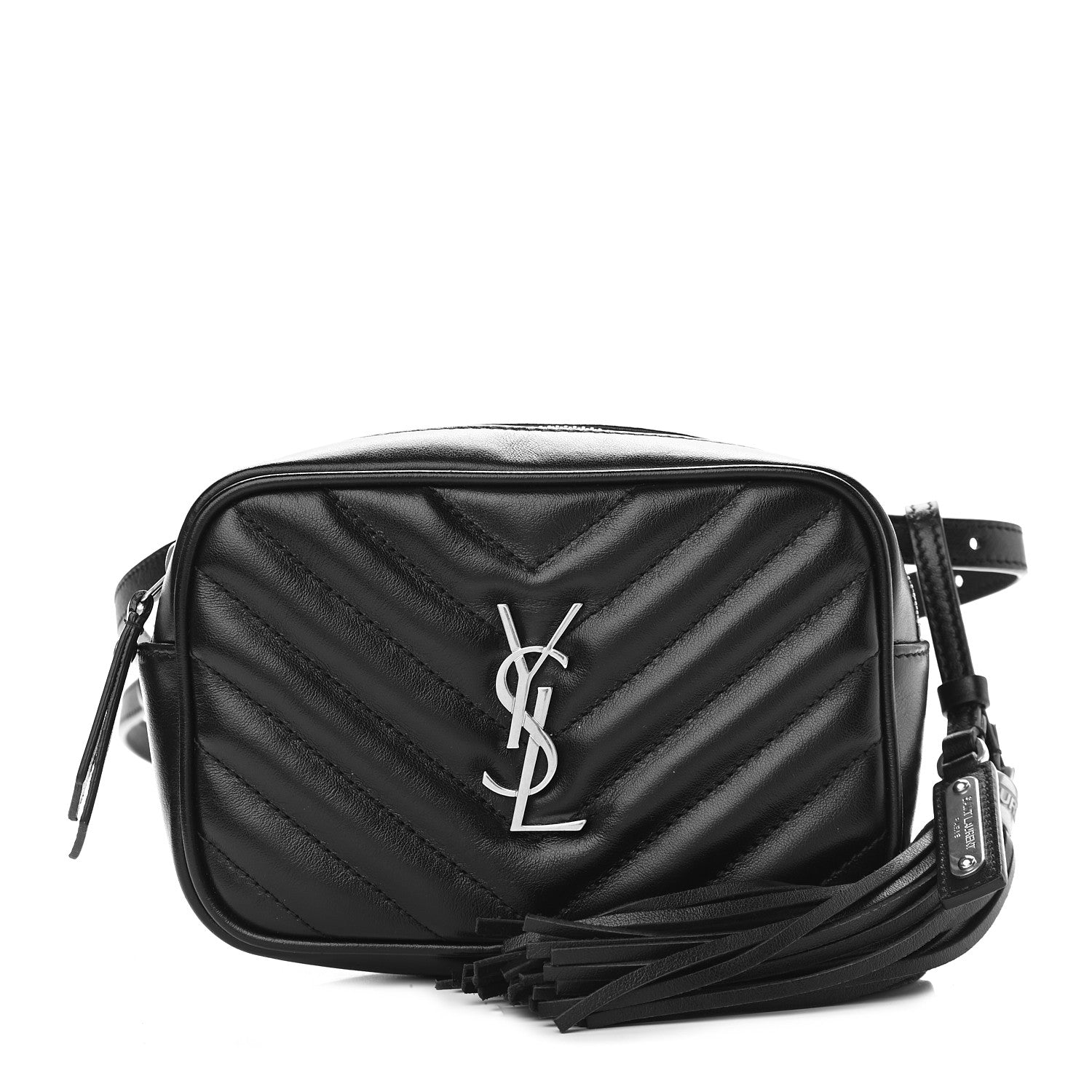 Saint Laurent Calfskin Matelasse Monogram Lou Belt Bag Black 1 of 9