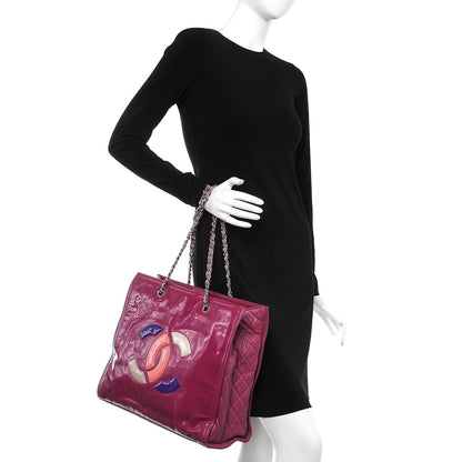 Chanel Vinyl Lipstick Tote Purple 2 of 8