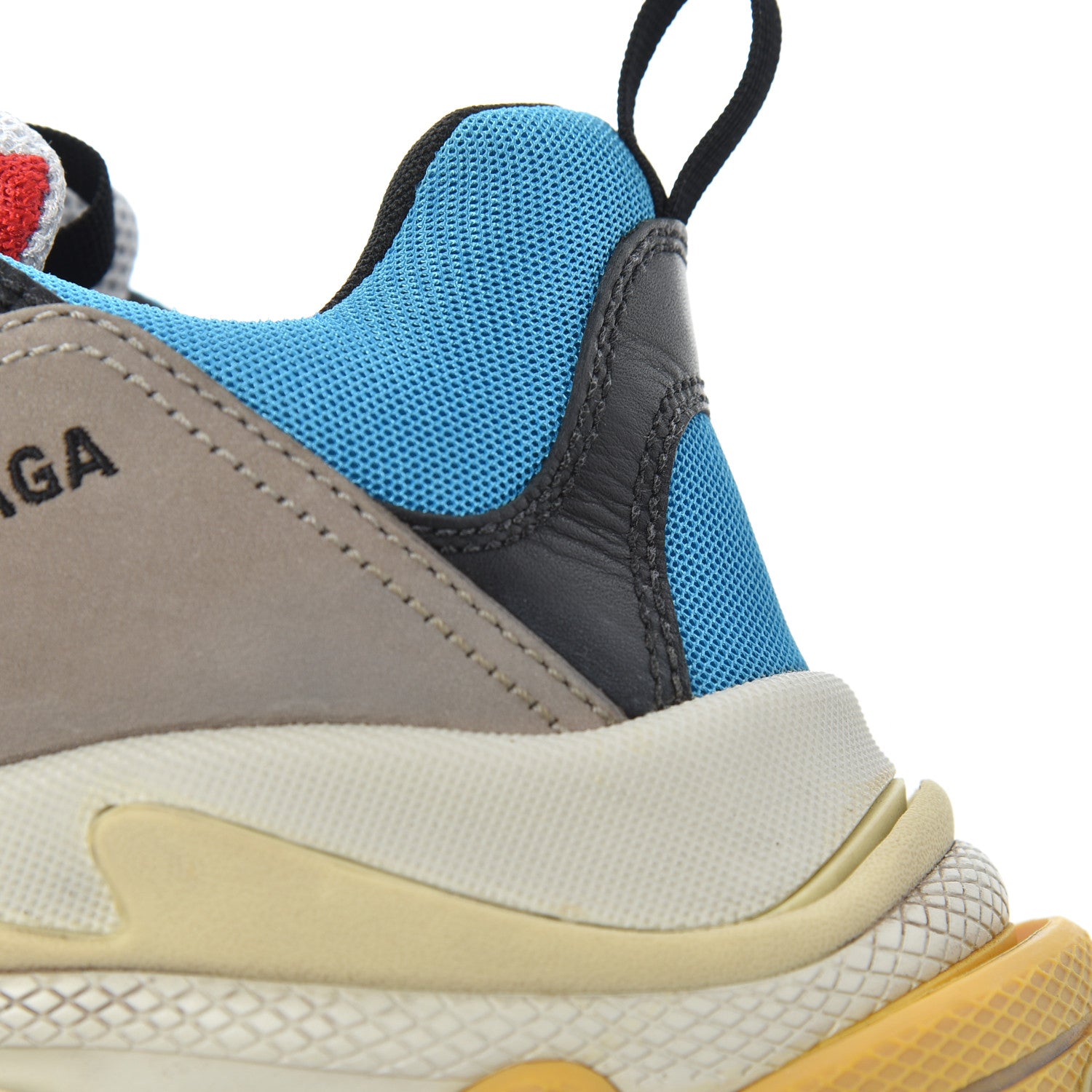 Balenciaga Mesh Nubuck Mens Triple S Sneakers 43 Bleu Gris Rouge 12 of 19