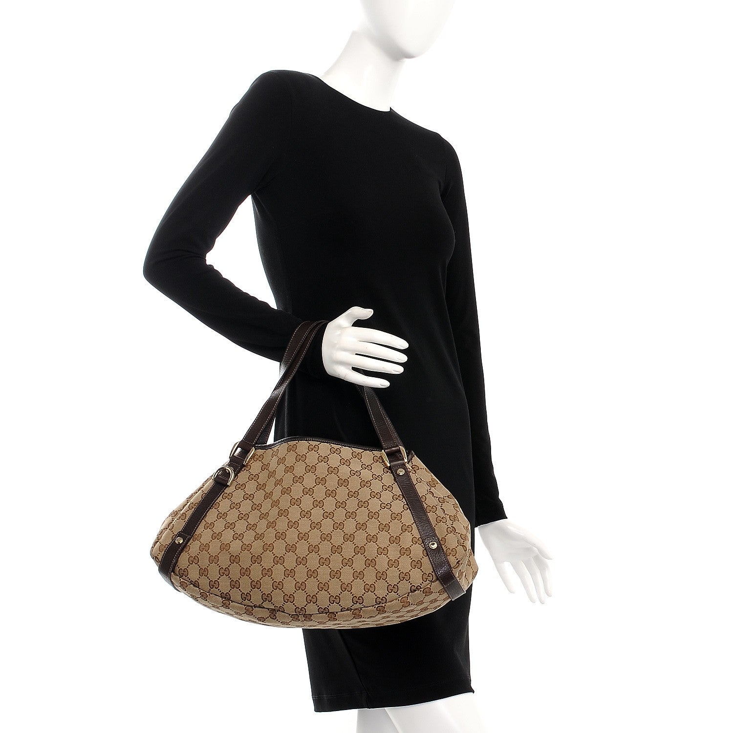 Gucci Monogram Medium Abbey Shoulder Bag Dark Brown 2 of 7