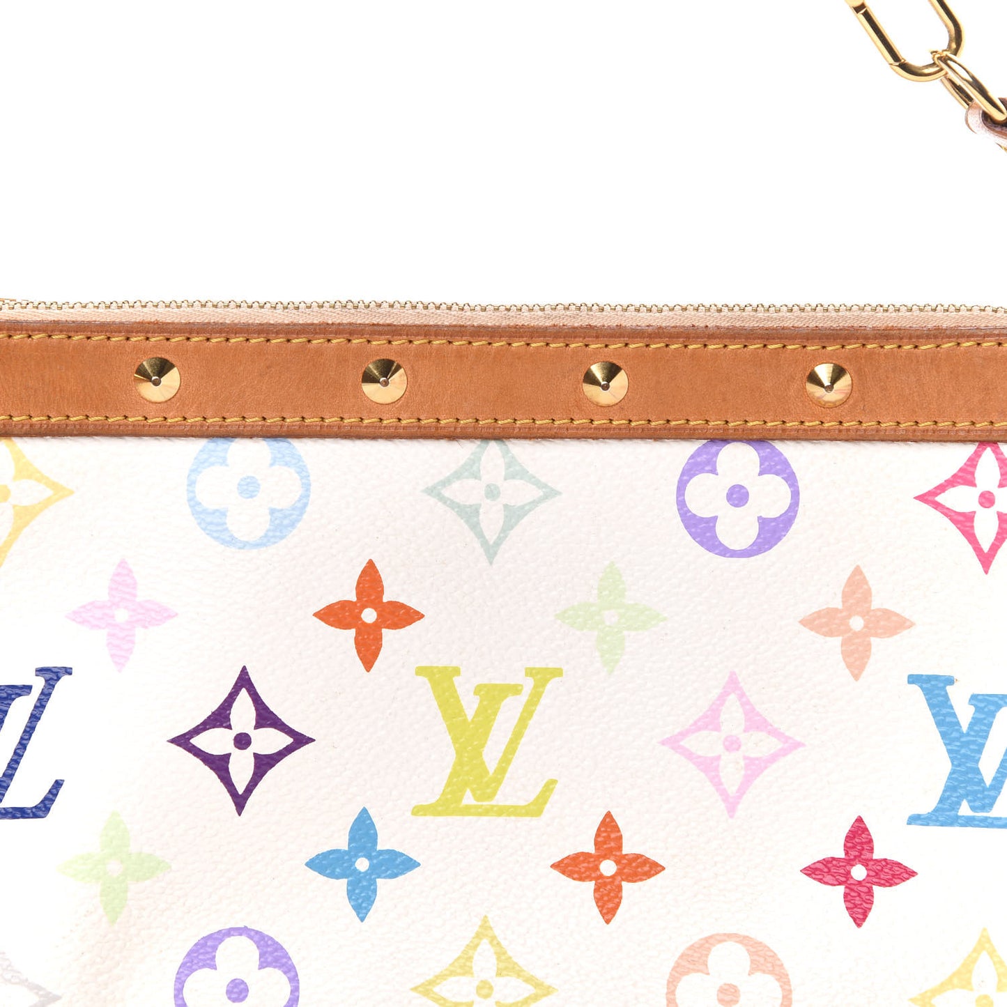 Monogram Multicolor Pochette Accessories White