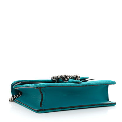 Gucci Velvet Super Mini Dionysus Shoulder Bag Pavone Cyan 4 of 7