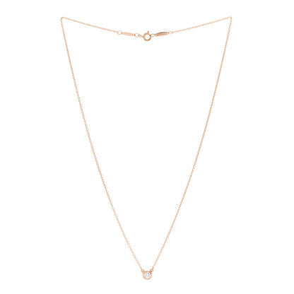 Tiffany 18K Rose Gold Diamond .17ct Elsa Peretti Diamonds by the Yard Pendant Necklace 3 of 6