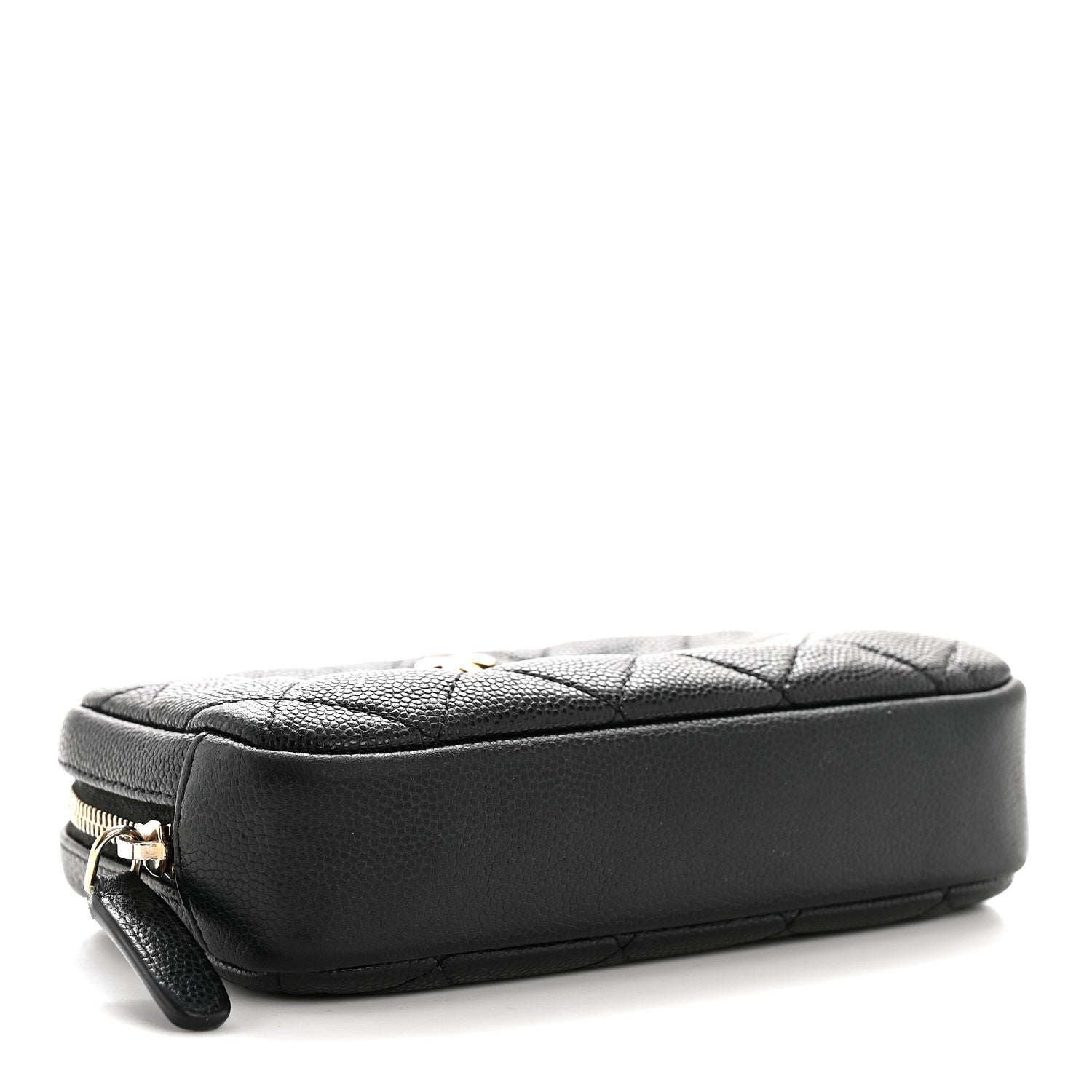Chanel Caviar Quilted Small Curvy Pouch Cosmetic Case Black 4 of 7