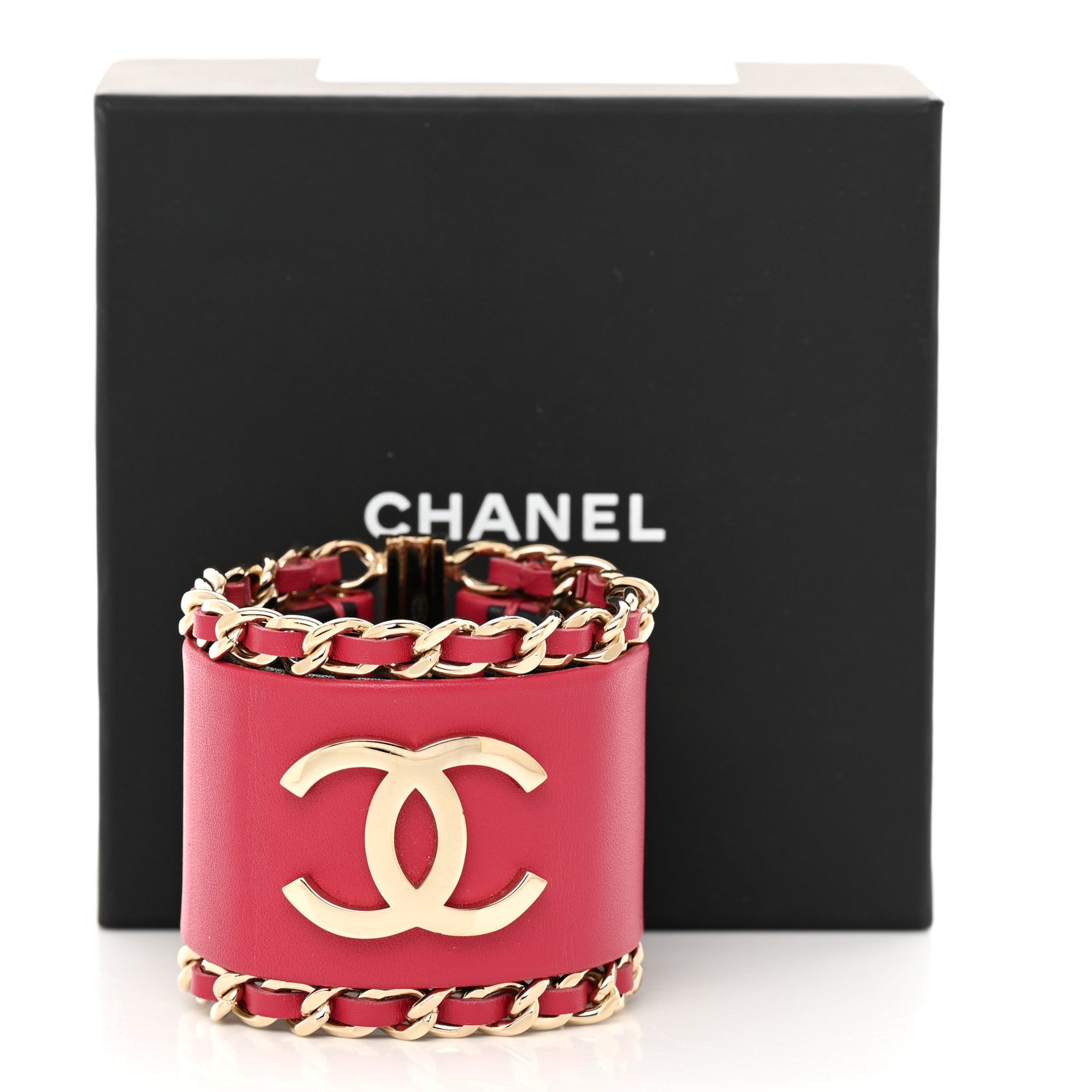 Chanel Lambskin Chain CC Cuff S Pink Gold 6 of 6