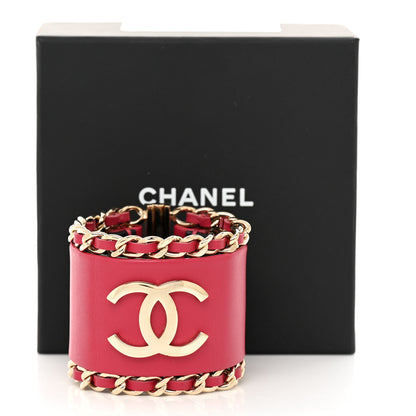 Chanel Lambskin Chain CC Cuff S Pink Gold 6 of 6
