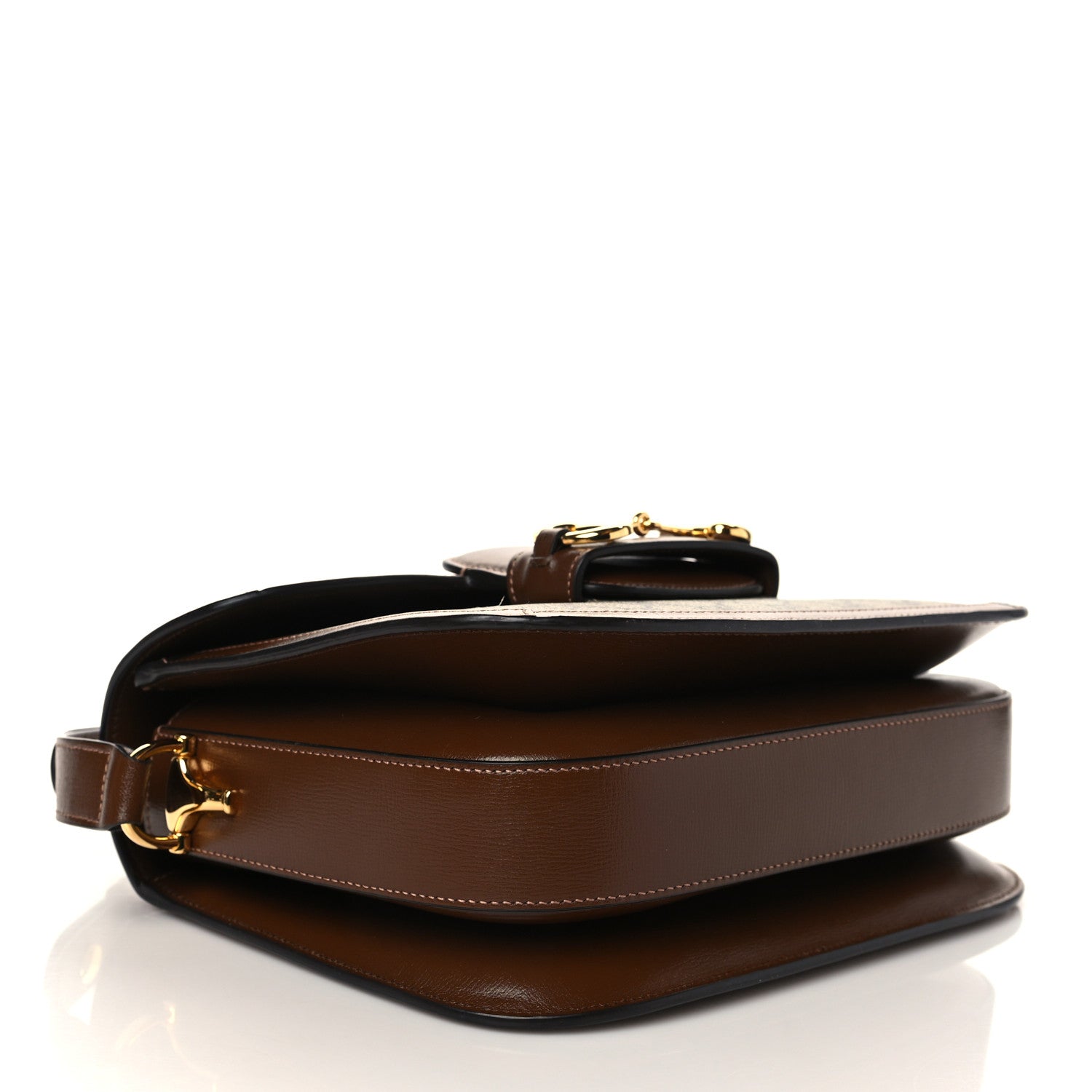 Gucci GG Supreme Monogram Horsebit 1955 Shoulder Bag Beige Brown Sugar 4 of 7