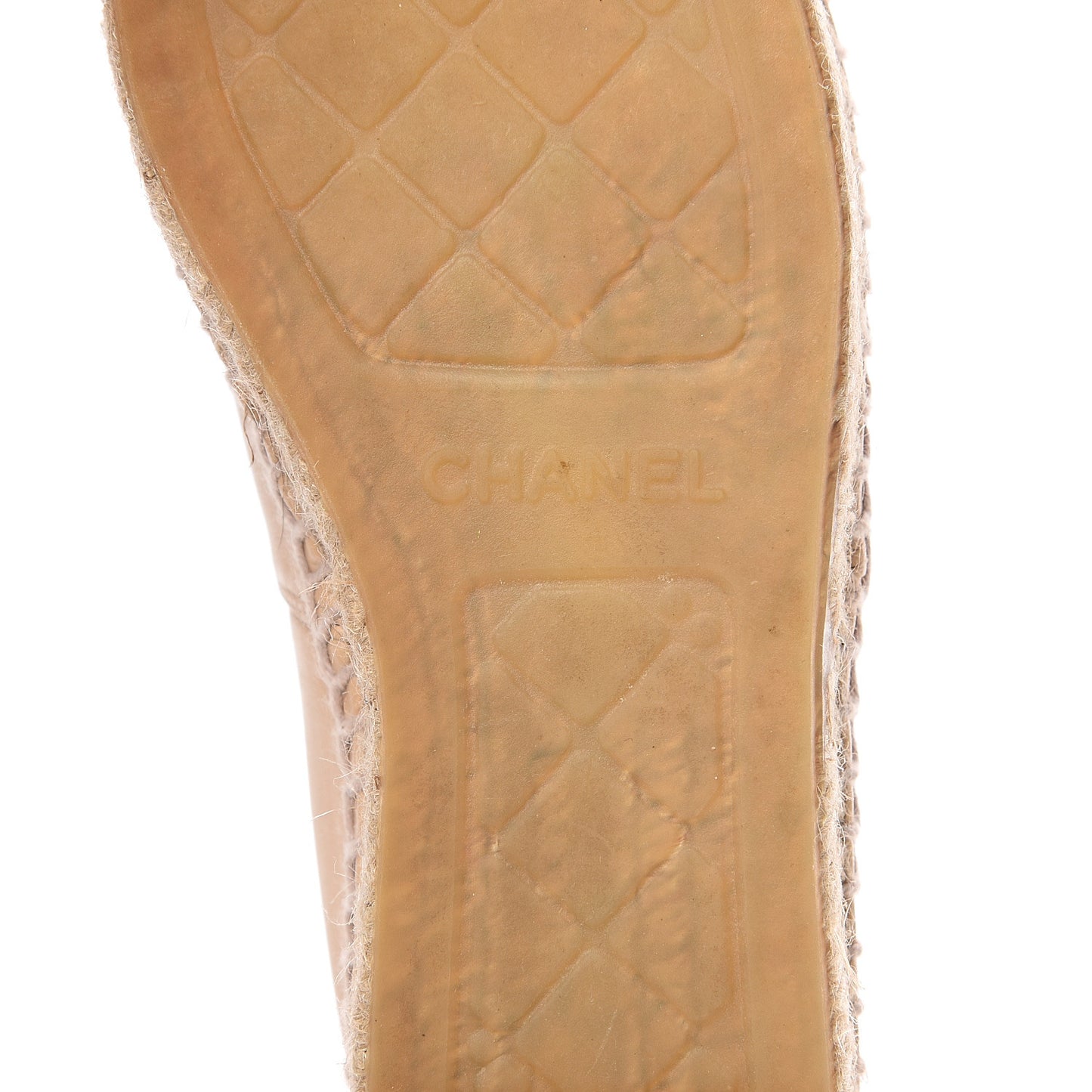 Lambskin CC Espadrilles 37 Beige Black