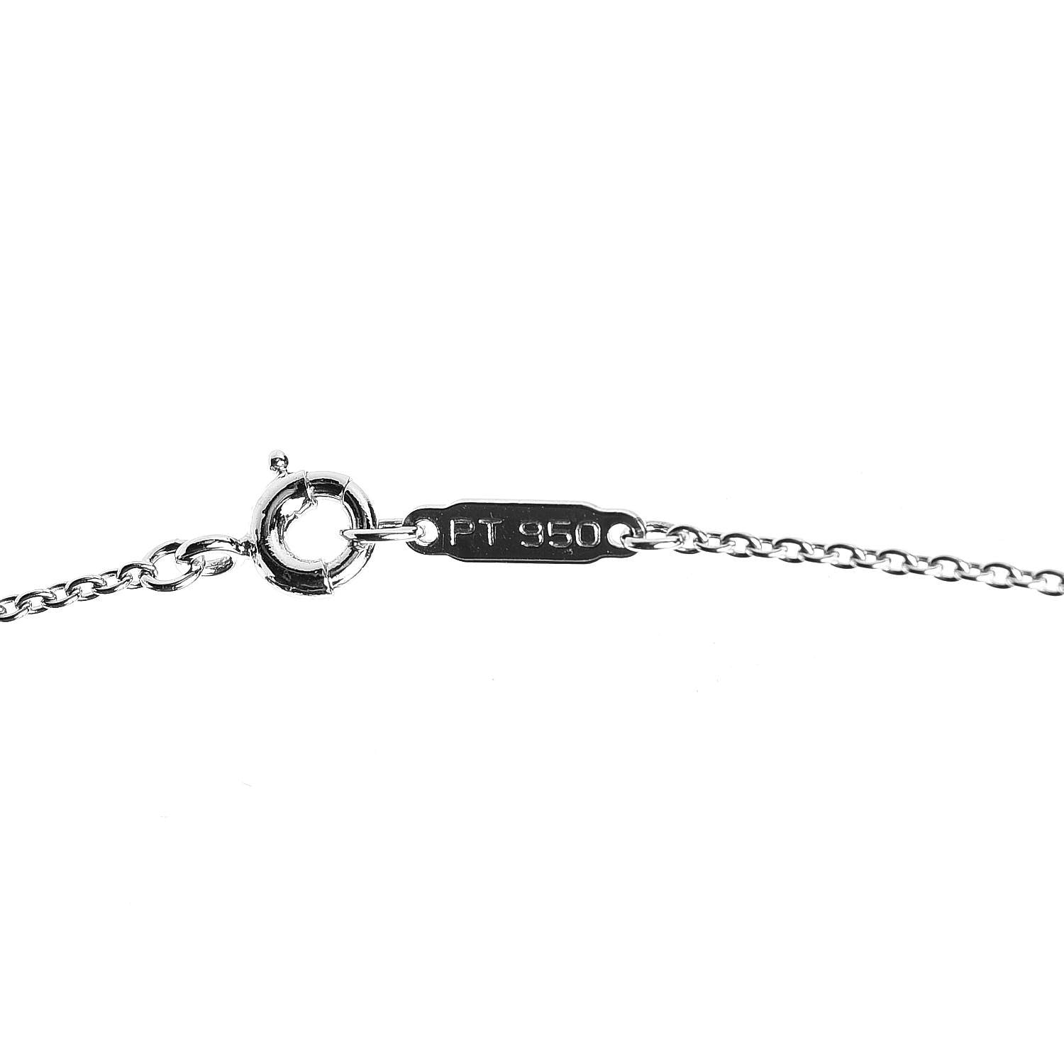 Tiffany Platinum Diamond Small Cross Pendant Necklace 5 of 6