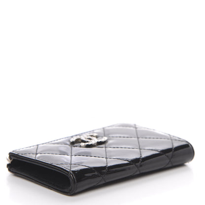 Chanel Patent Quilted Brilliant Key Holder Case Black 4 of 8