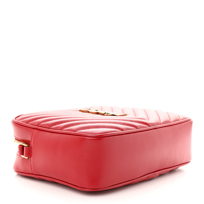 Saint Laurent Calfskin Matelasse Monogram Lou Camera Bag Rouge Eros 4 of 11