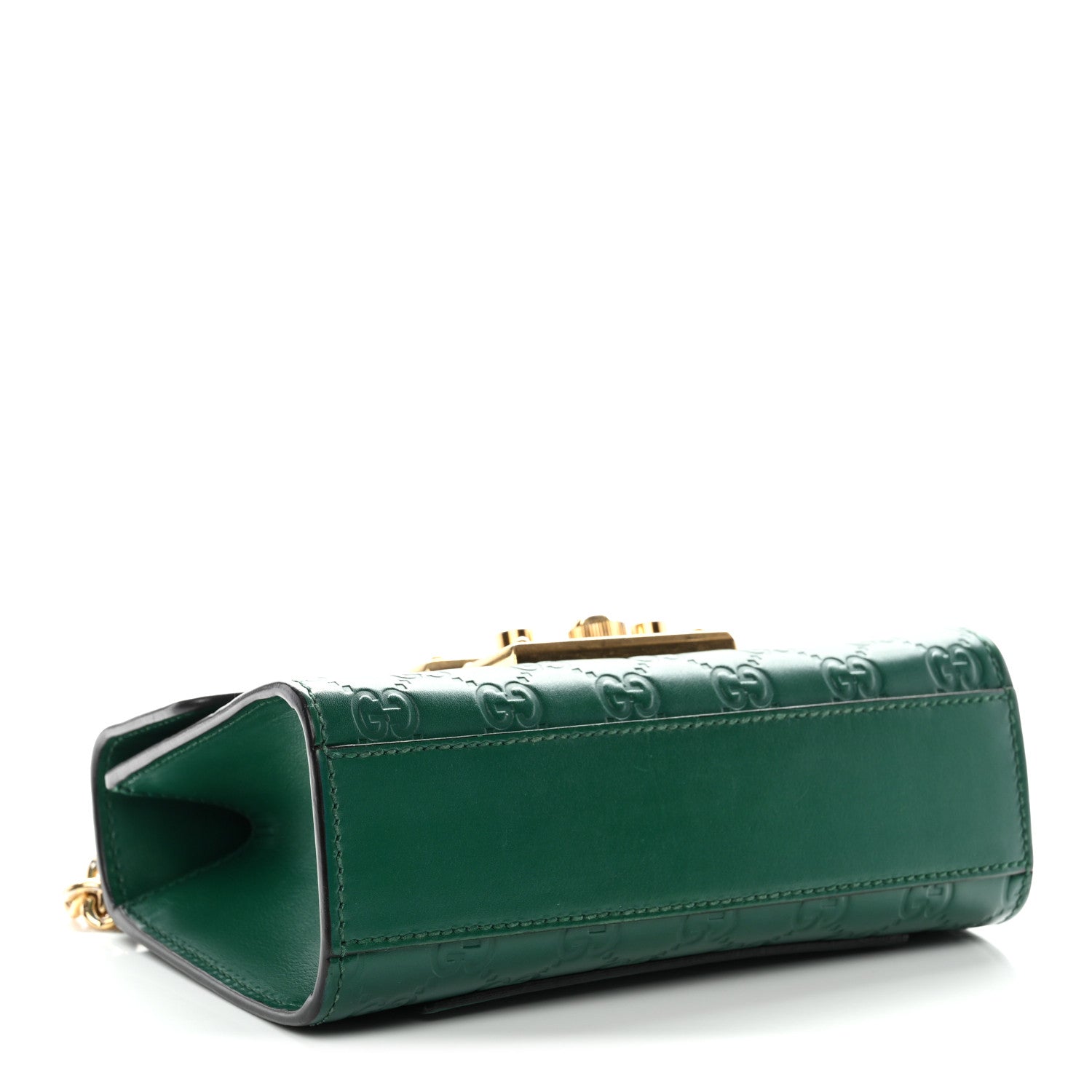 Gucci Guccissima Small Padlock Shoulder Bag Emerald 4 of 12