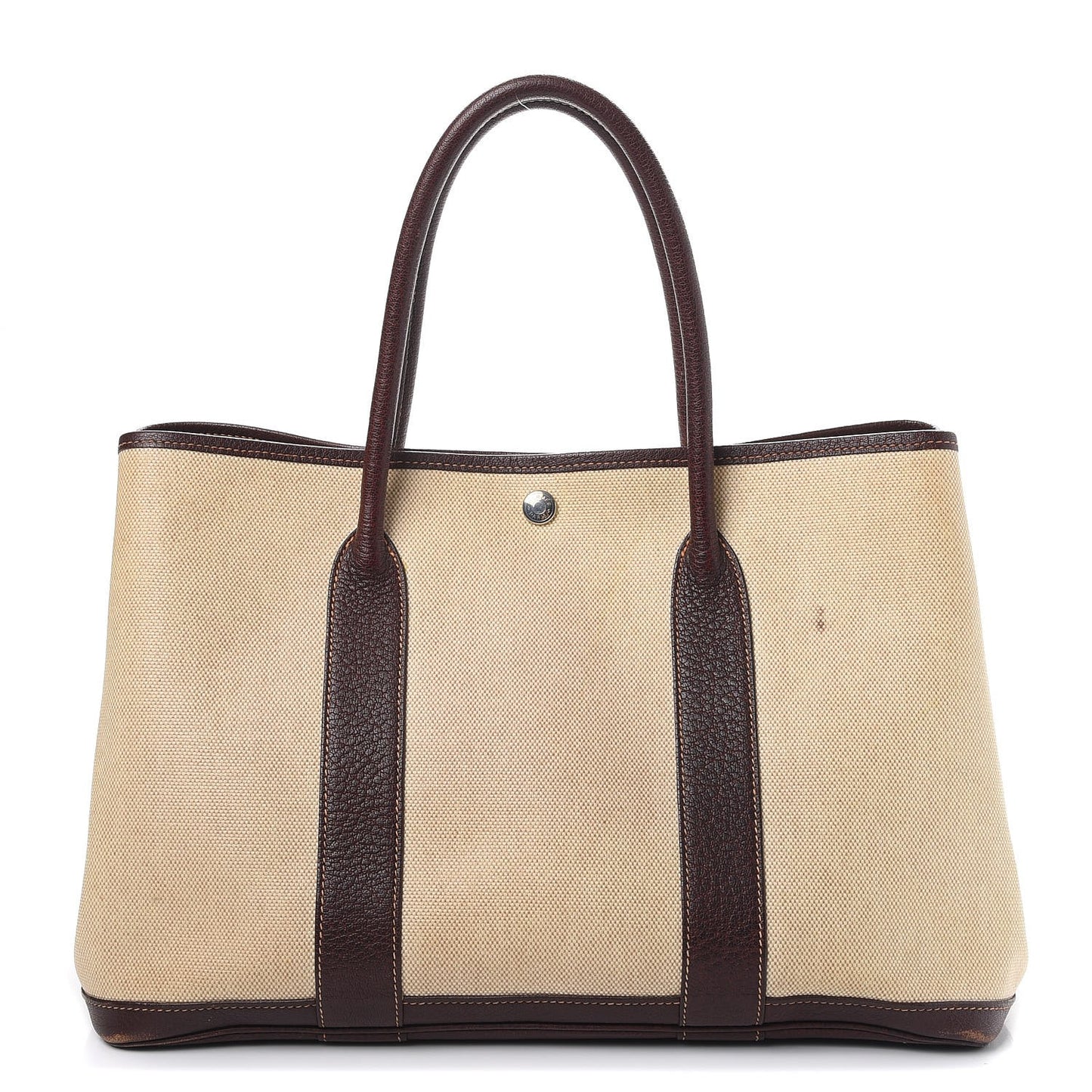 Buffle Gala Toile Garden Party 36 MM Tote Bag Marron Fonce