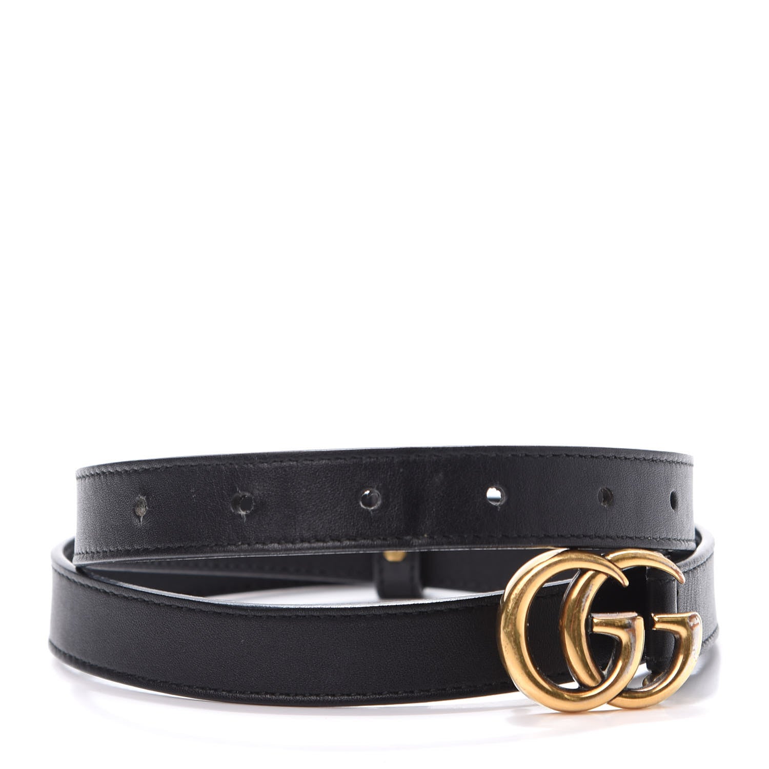 Gucci Calfskin Double G 20mm Belt 80 32 Black 3 of 6