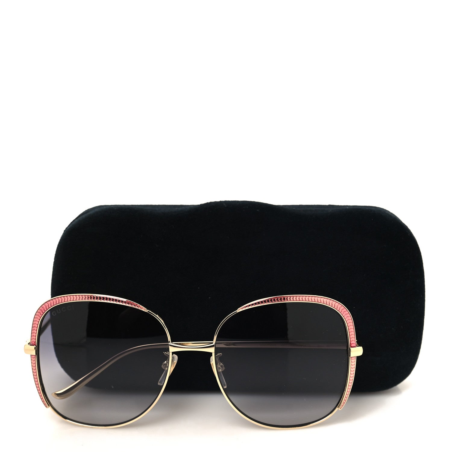 Gucci Acetate Oversize Square Frame GG0400S Sunglasses Gold 7 of 7