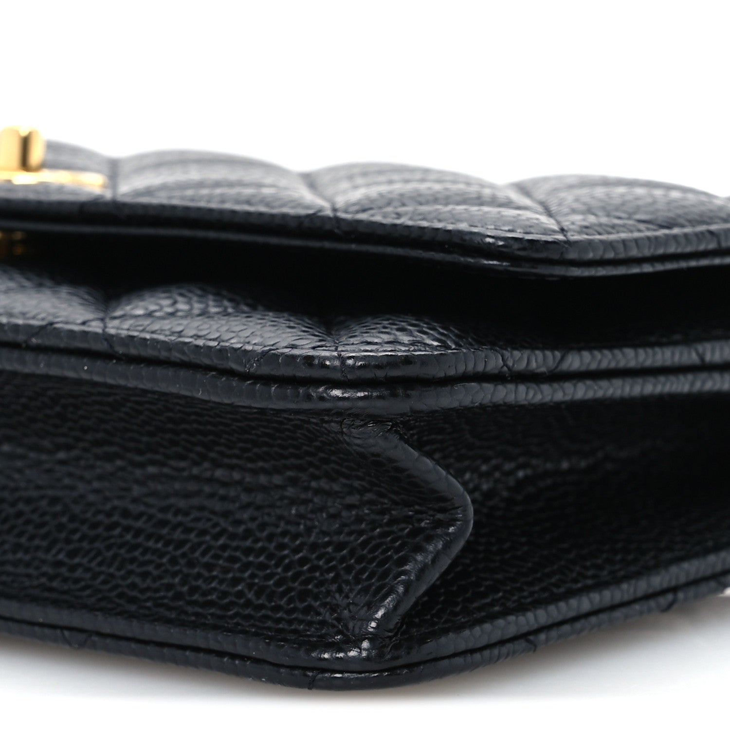 Chanel Caviar Quilted CC Turnlock Wallet On Chain WOC Black 10 of 11