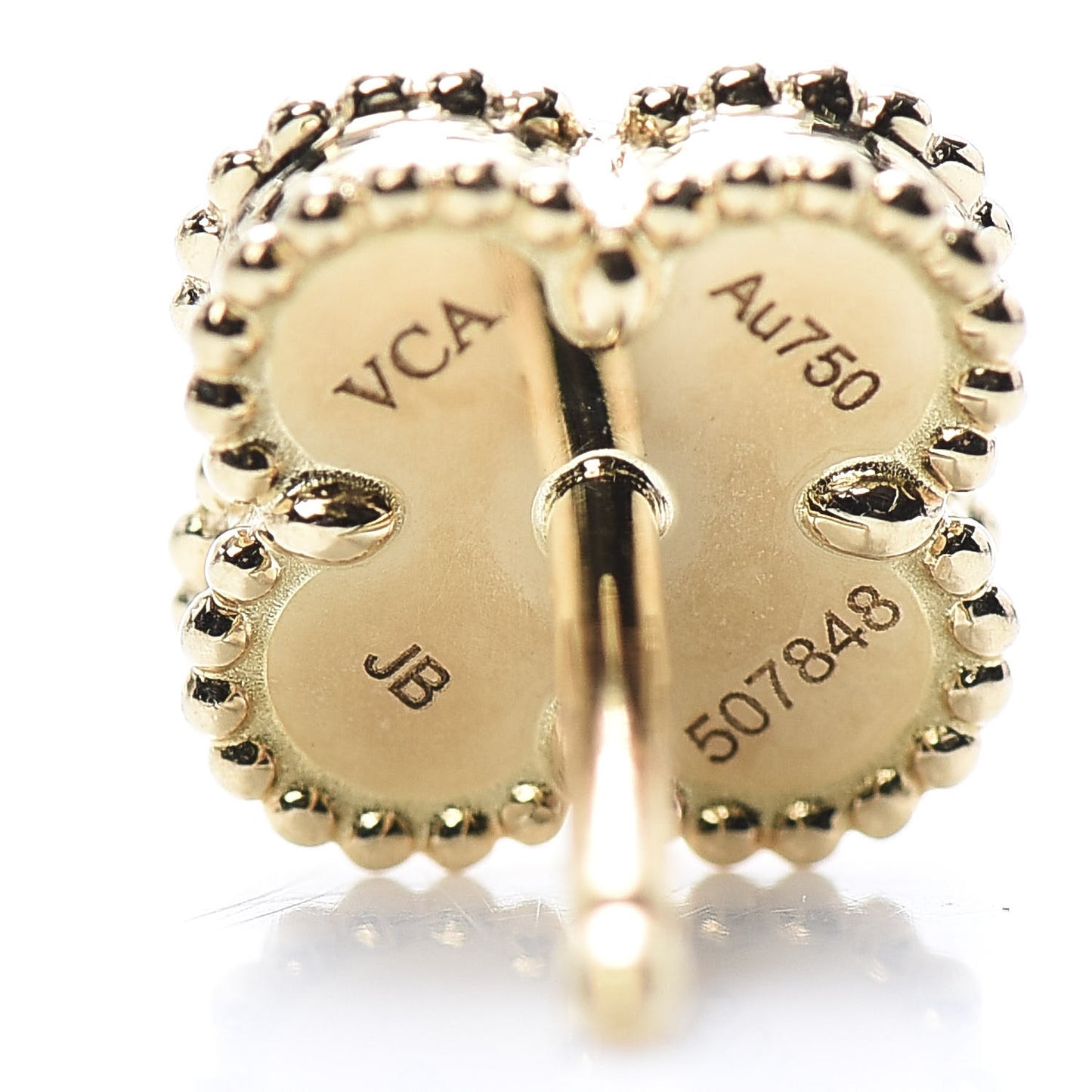 18K Yellow Gold Black Onyx Sweet Alhambra Earrings