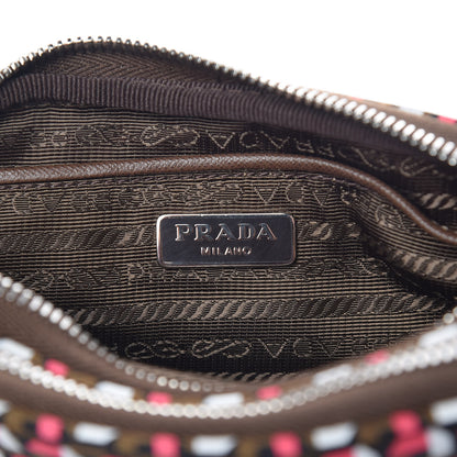 Prada Tessuto Stampato Nylon Otta Print Convertible Crossbody Wristlet Rosa 7 of 10