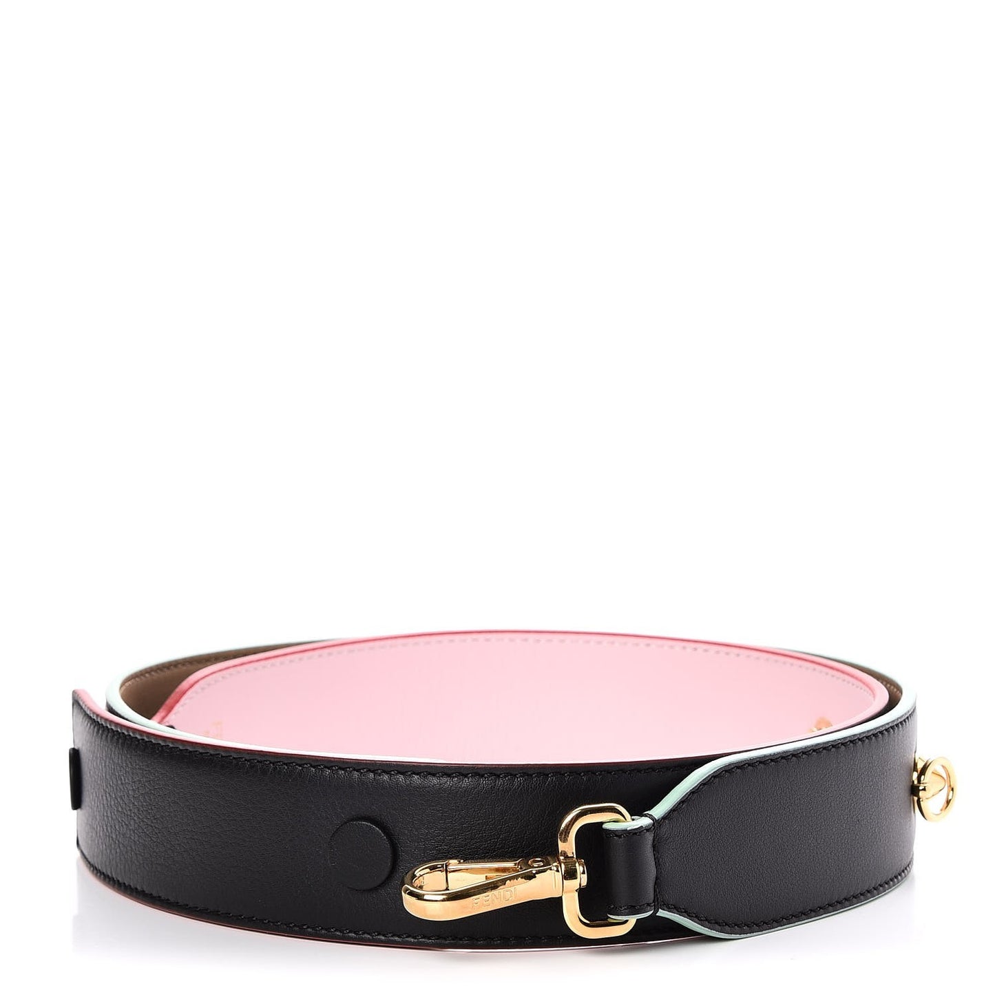 Vitello Dolce Tri-Color Buttoned Strap You Black Peonia Cuoio