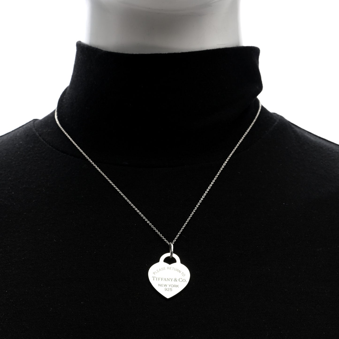 Sterling Silver Enamel Medium Return To Tiffany Heart Pendant Ne