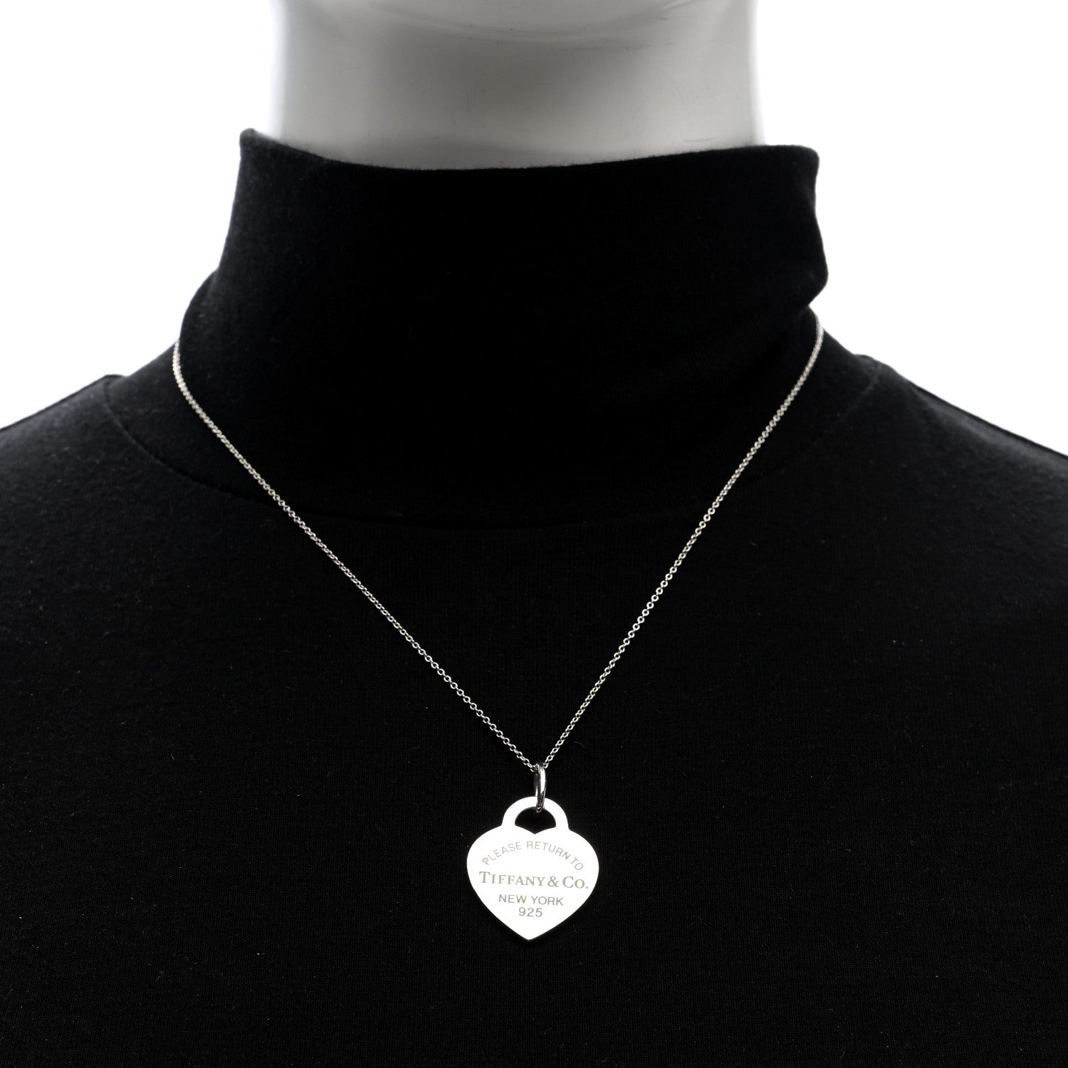Tiffany Sterling Silver Enamel Medium Return To Tiffany Heart Pendant Ne 2 of 5