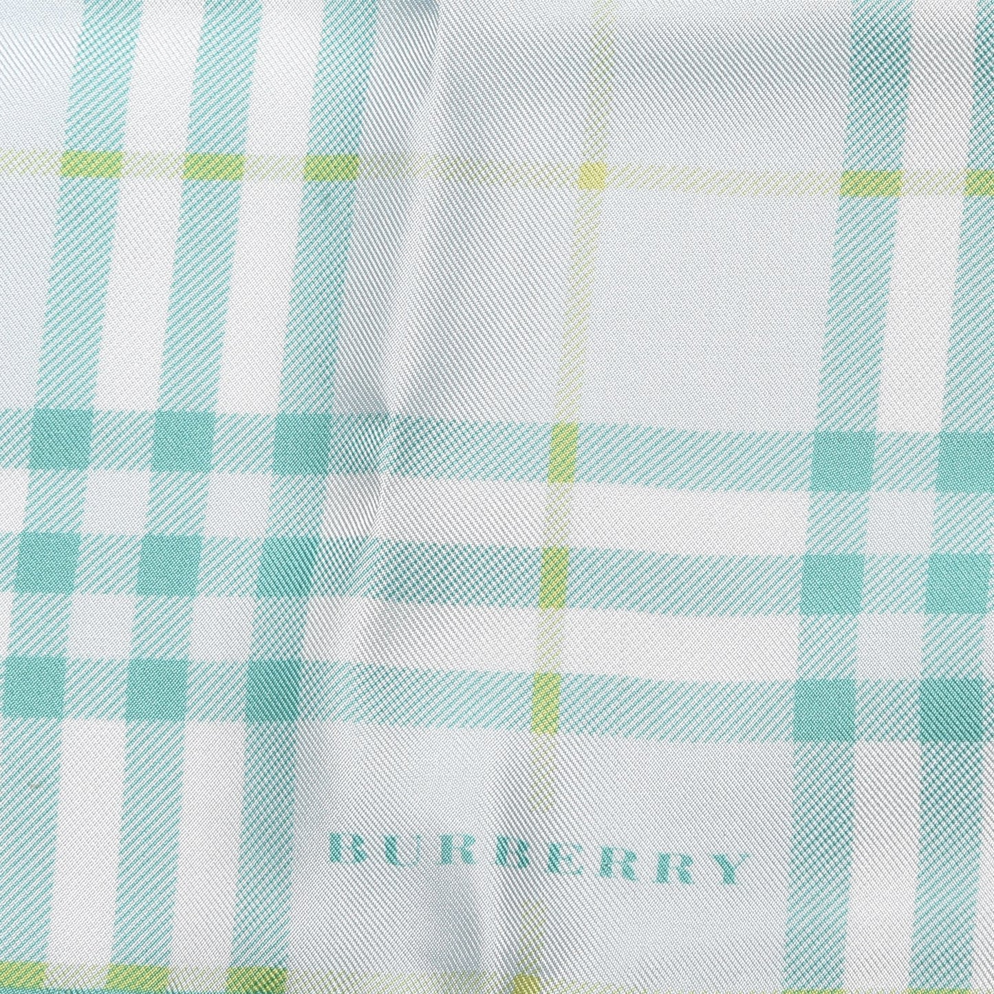Silk Check Scarf Green
