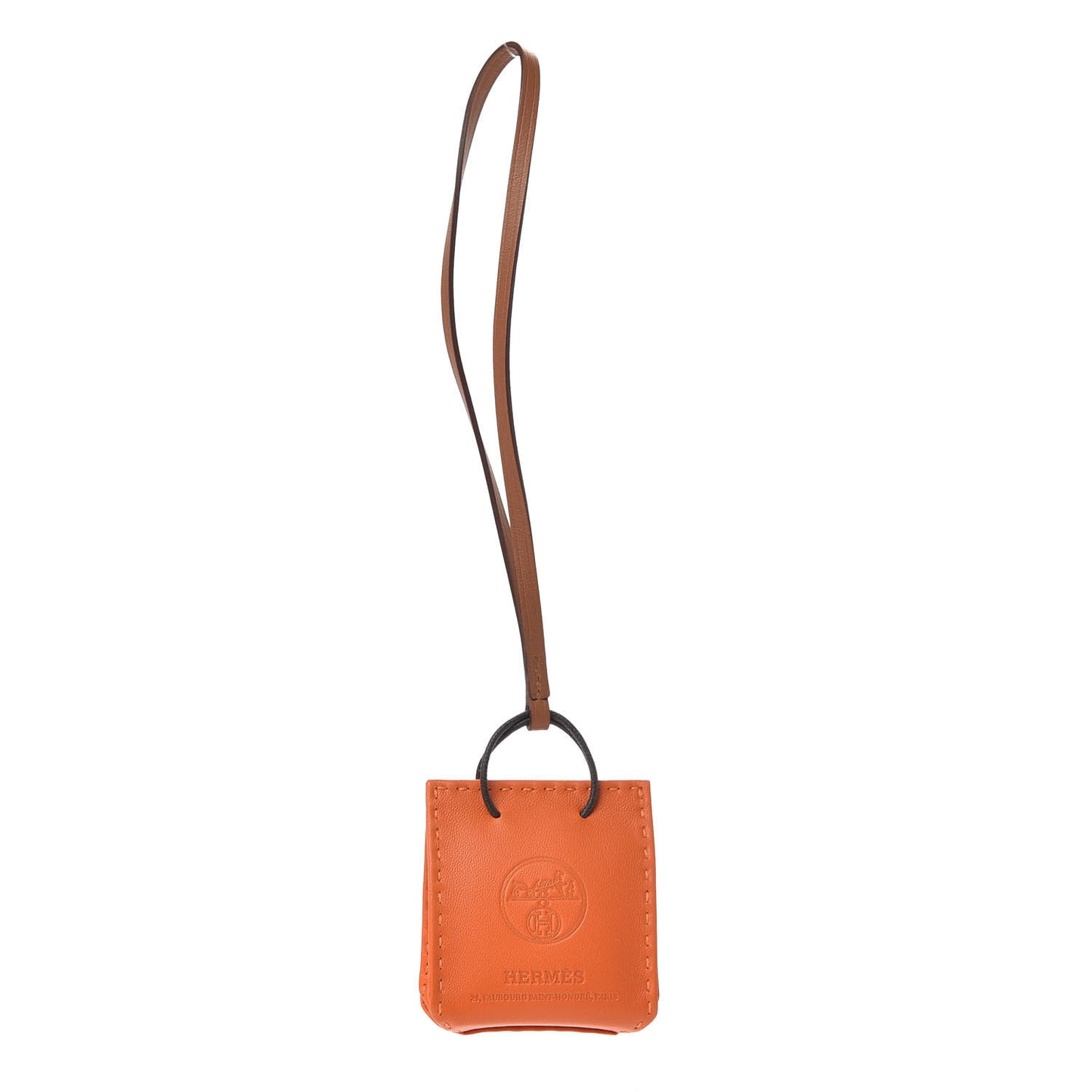 Milo Lambskin Swift Shopping Bag Charm Feu Gold