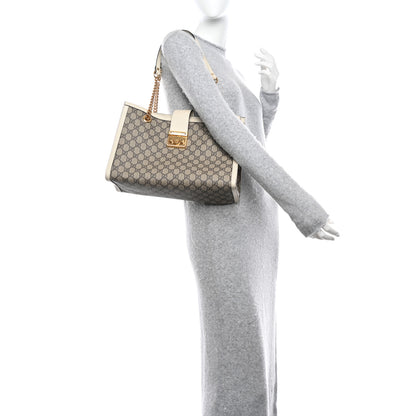 Gucci GG Supreme Monogram Medium Padlock Tote White 2 of 10