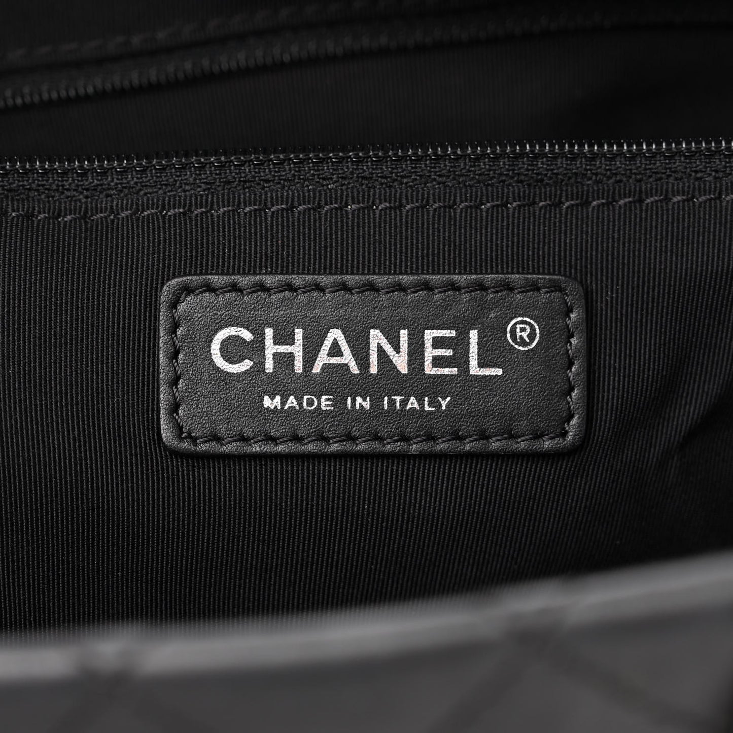 Calfskin Quilted Small Easy Shopping Tote Black