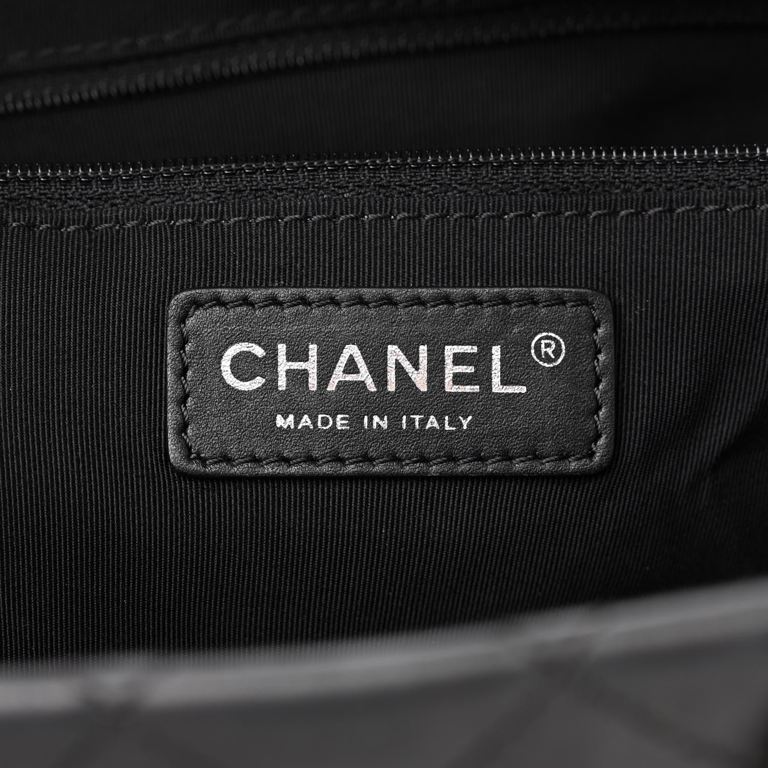 Chanel Calfskin Quilted Small Easy Shopping Tote Black 6 of 10