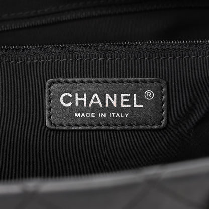 Chanel Calfskin Quilted Small Easy Shopping Tote Black 6 of 10