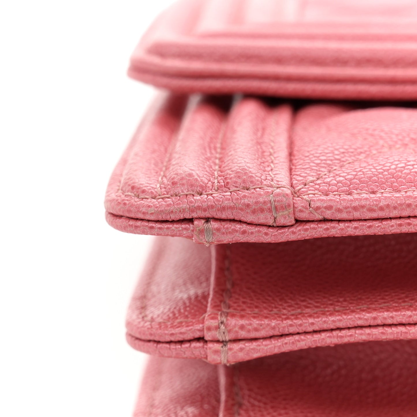 Caviar Quilted North South Boy Flap Pink