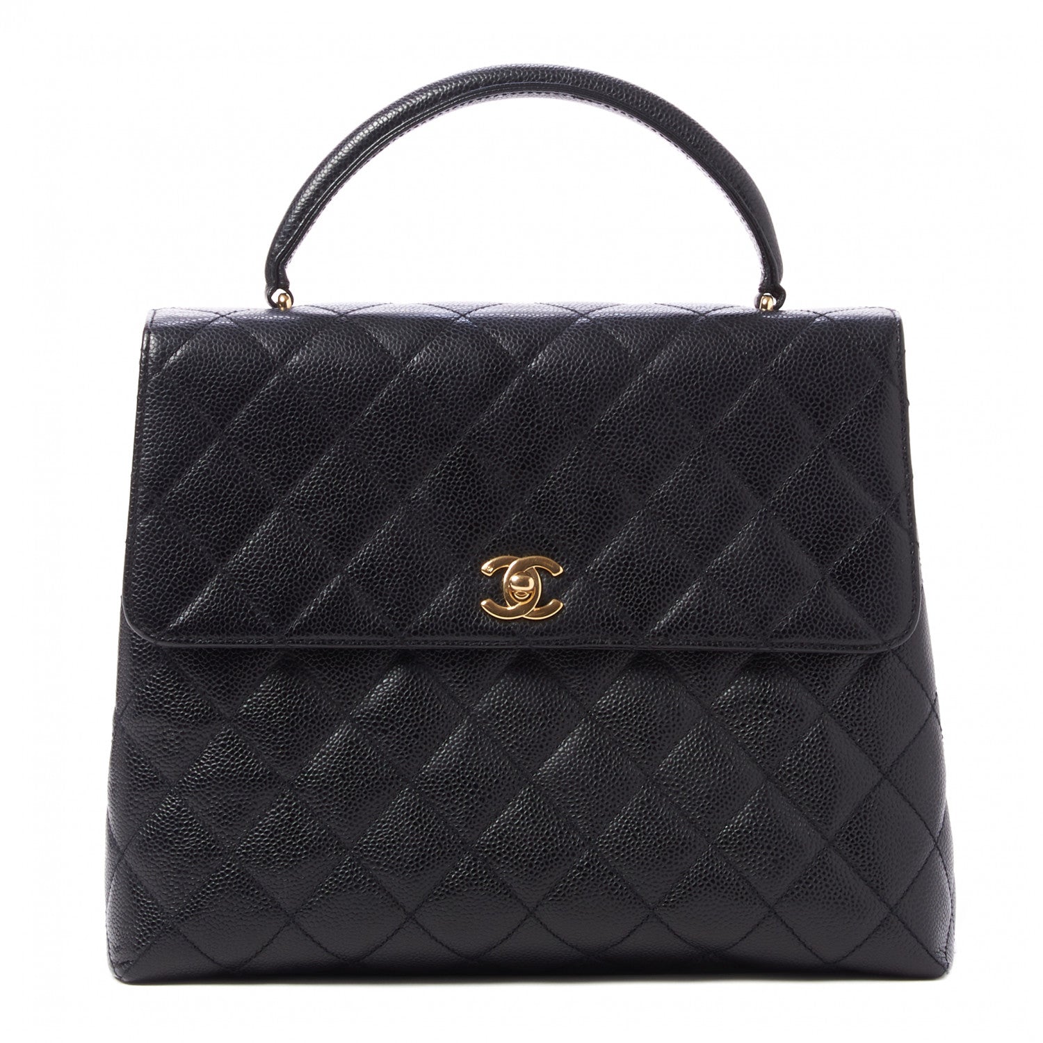 Chanel Caviar Quilted Jumbo Kelly Flap Black 1 of 11