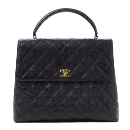 Chanel Caviar Quilted Jumbo Kelly Flap Black 1 of 11