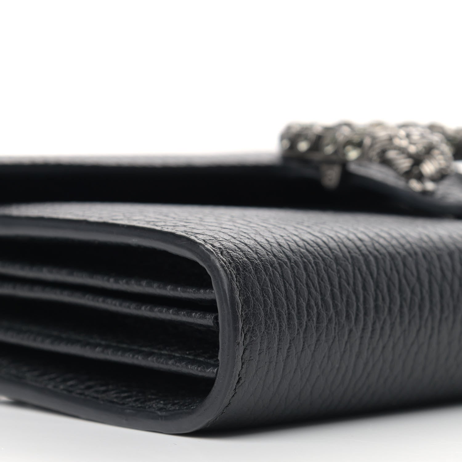 Gucci Calfskin Mini Dionysus Chain Wallet Black 8 of 12