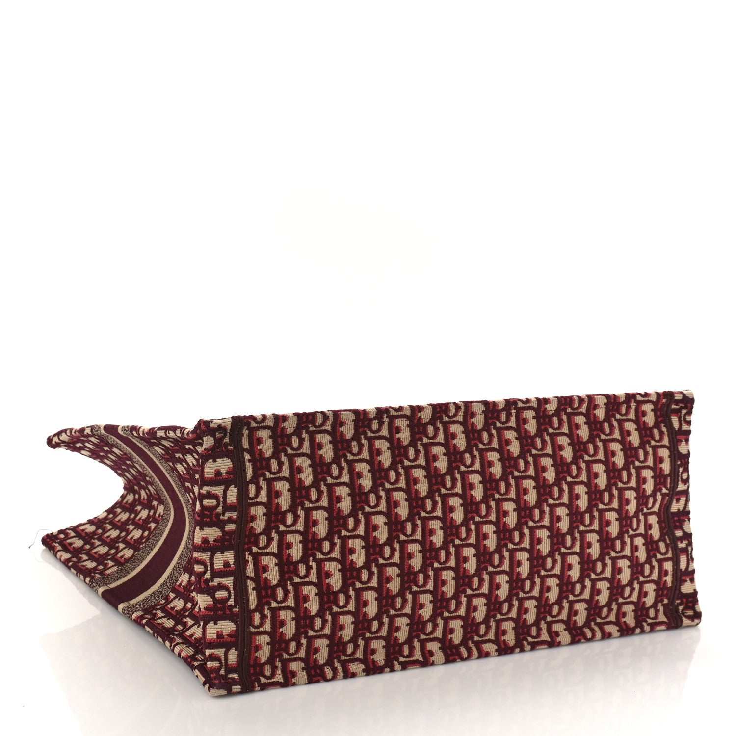 Christian Dior Oblique Large Book Tote Burgundy Multicolor 4 of 9