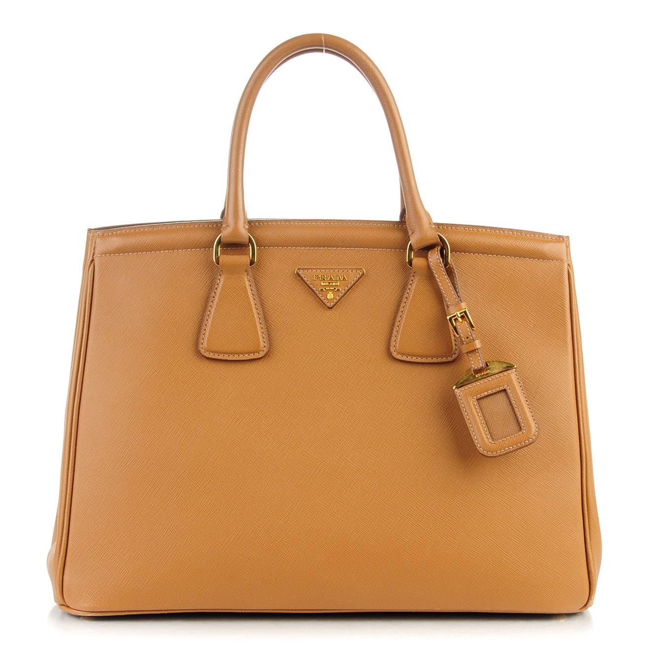 Prada Saffiano Lux Parabole Tote Caramel 1 of 11