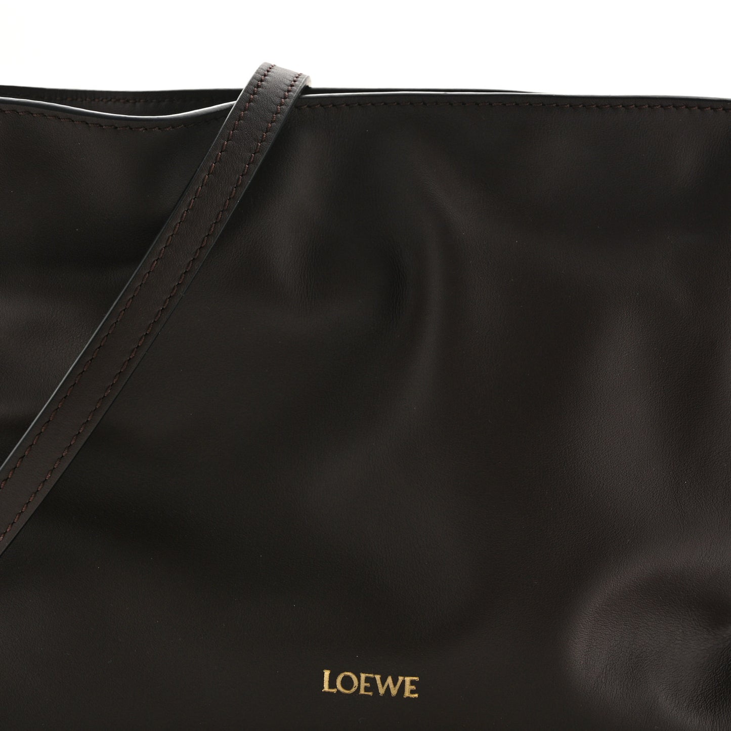Calfskin Mini Flamenco Knot Clutch Chocolate
