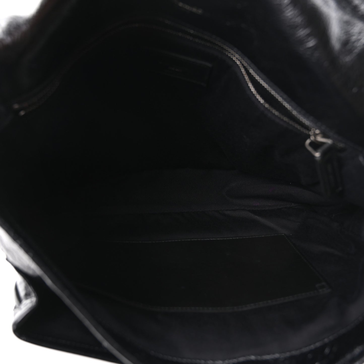 Crinkled Calfskin Matelasse Monogram Large Niki Chain Satchel Black