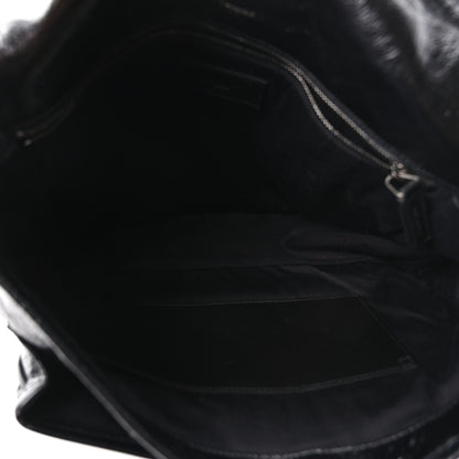 Saint Laurent Crinkled Calfskin Matelasse Monogram Large Niki Chain Satchel Black 5 of 10