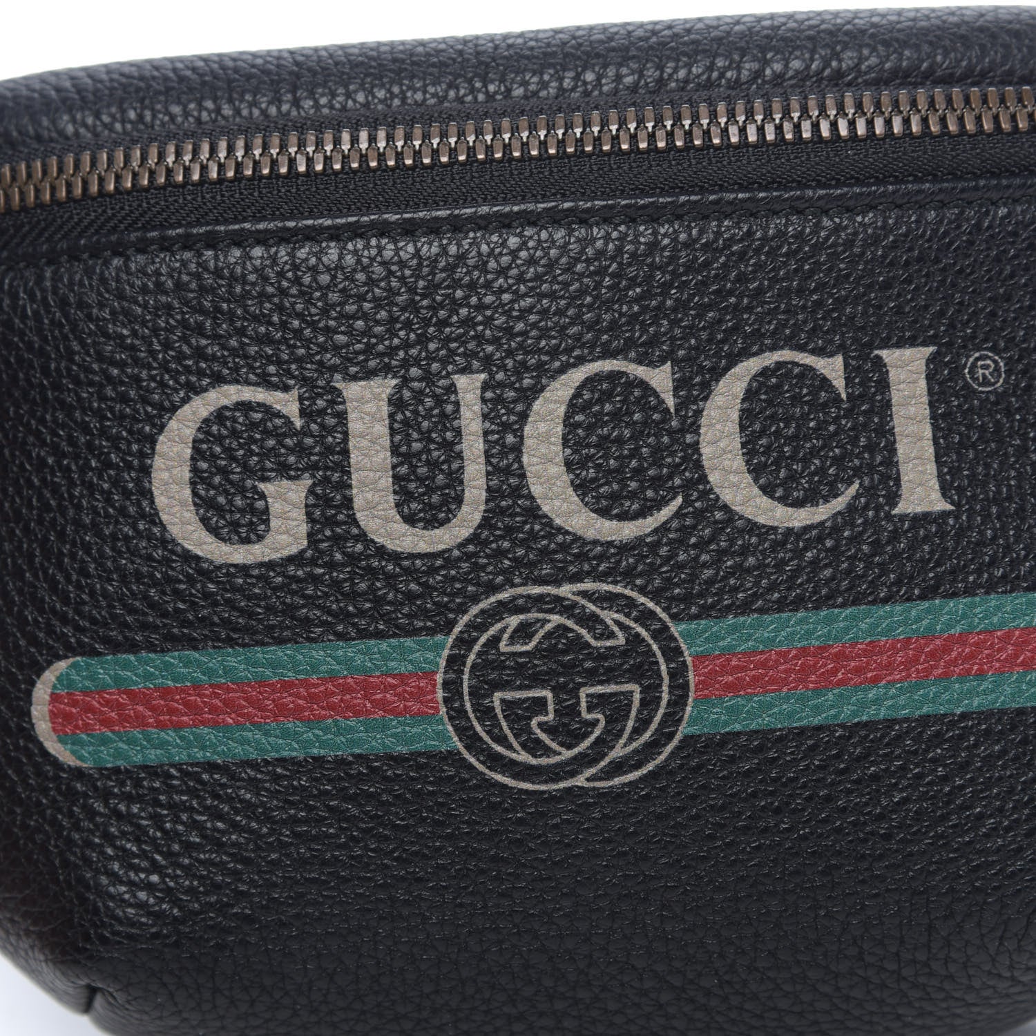 Gucci Grained Calfskin Small Logo Belt Bag Black 8 of 10