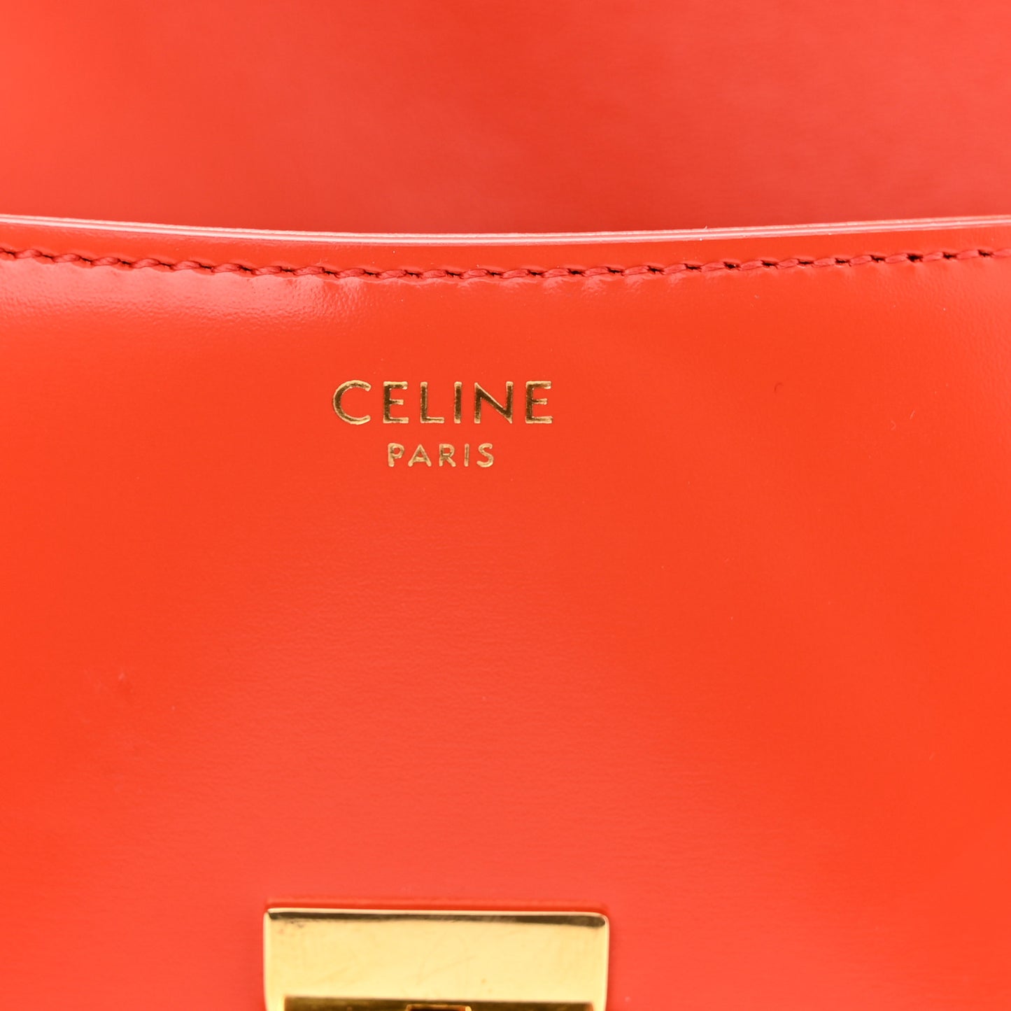 Shiny Calfskin Triomphe Shoulder Bag Bright Red