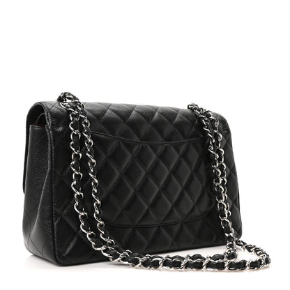 Chanel Caviar Quilted Jumbo Double Flap Black 3 of 10
